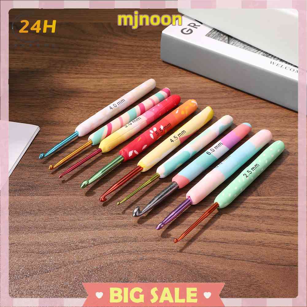 Set 9 Kim Móc Len Tay Cầm Mềm Nhiều Màu