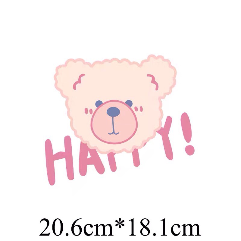 Hình ủi , hình ép nhiệt - mẫu Gấu happy