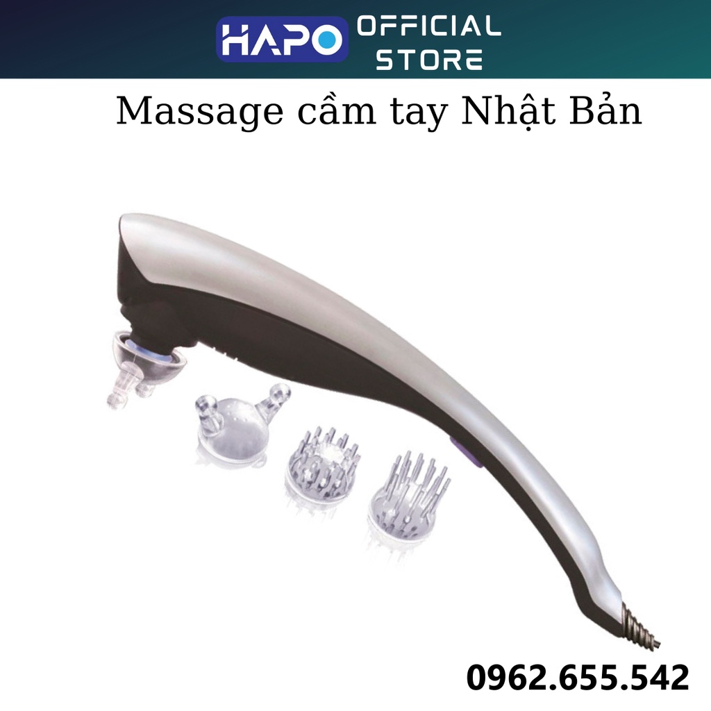 Máy Massage Cầm Tay Công Nghệ Nhật Bản, Máy Mát Xa Cầm Tay Nhỏ Gọn Tiện Dụng Hapo