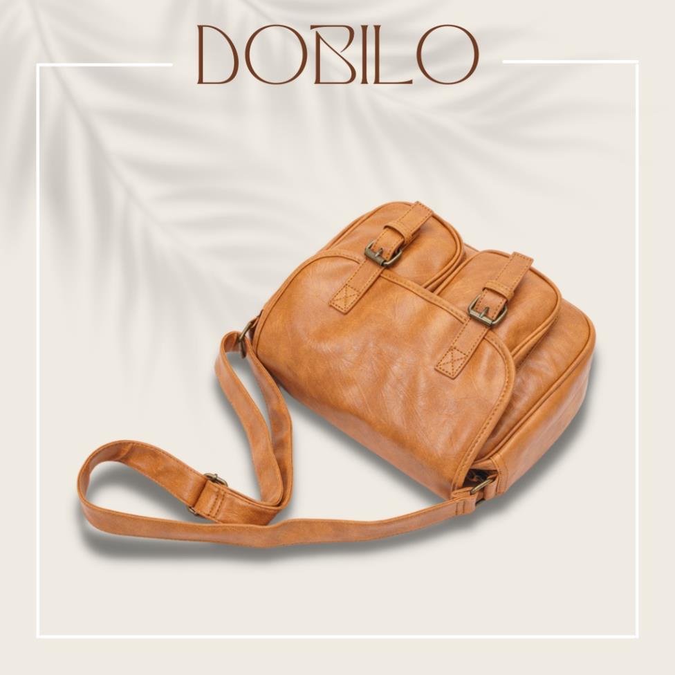 Túi Đeo Chéo Da Nam Nữ Thời Trang DOBILO - Da Pu Chống Nước BG09
