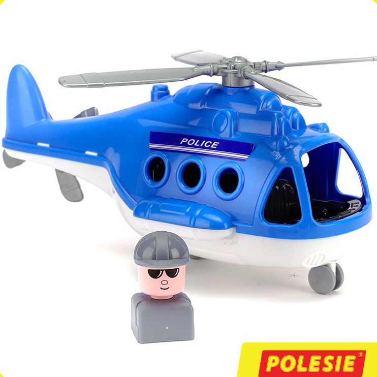Đồ Chơi Mô Hình Máy Bay Trực Thăng Cảnh Sát, Nhựa ABS An Toàn Nhập Khẩu Châu Âu CHÍNH HÃNG POLESIE 68675