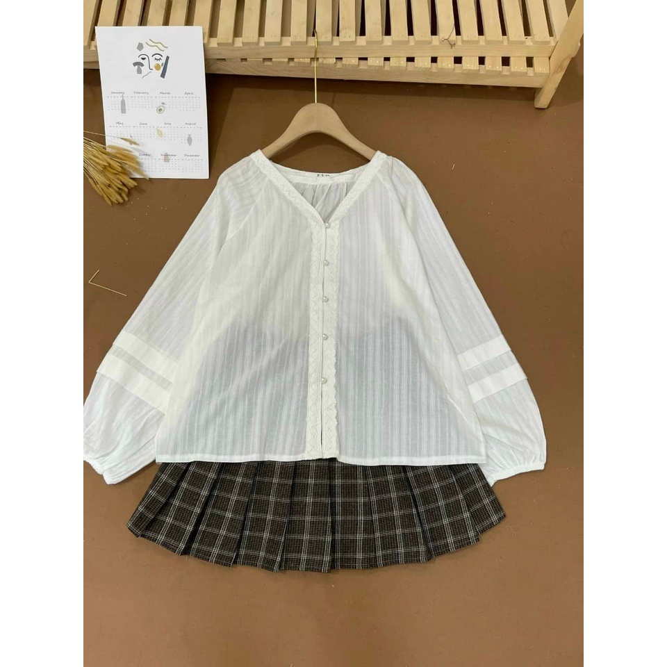 Áo babydoll  tay ren  A204 aosomicongsothietke