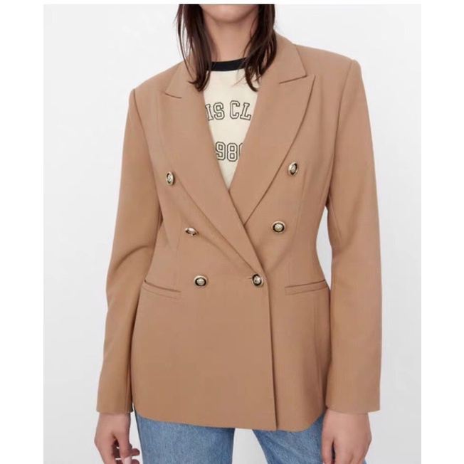 Áo vest vest nữ nâu ZR áo blaze thắt dây hồng XL big size trên 60kg áo khoác vest nữ kèm đai hồng