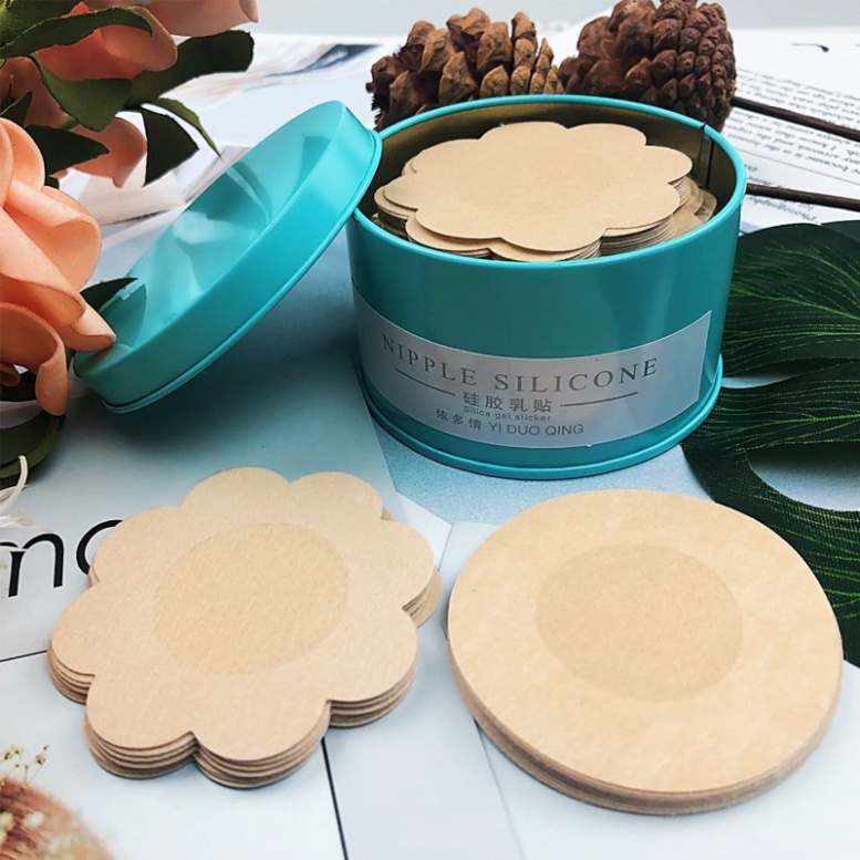 Hộp miếng dán nhũ hoa, miếng dán ti giấy,miếng dán ngực, miếng dán che đầu ti nhũ hoa dùng 1 lần siêu dính [Leo B