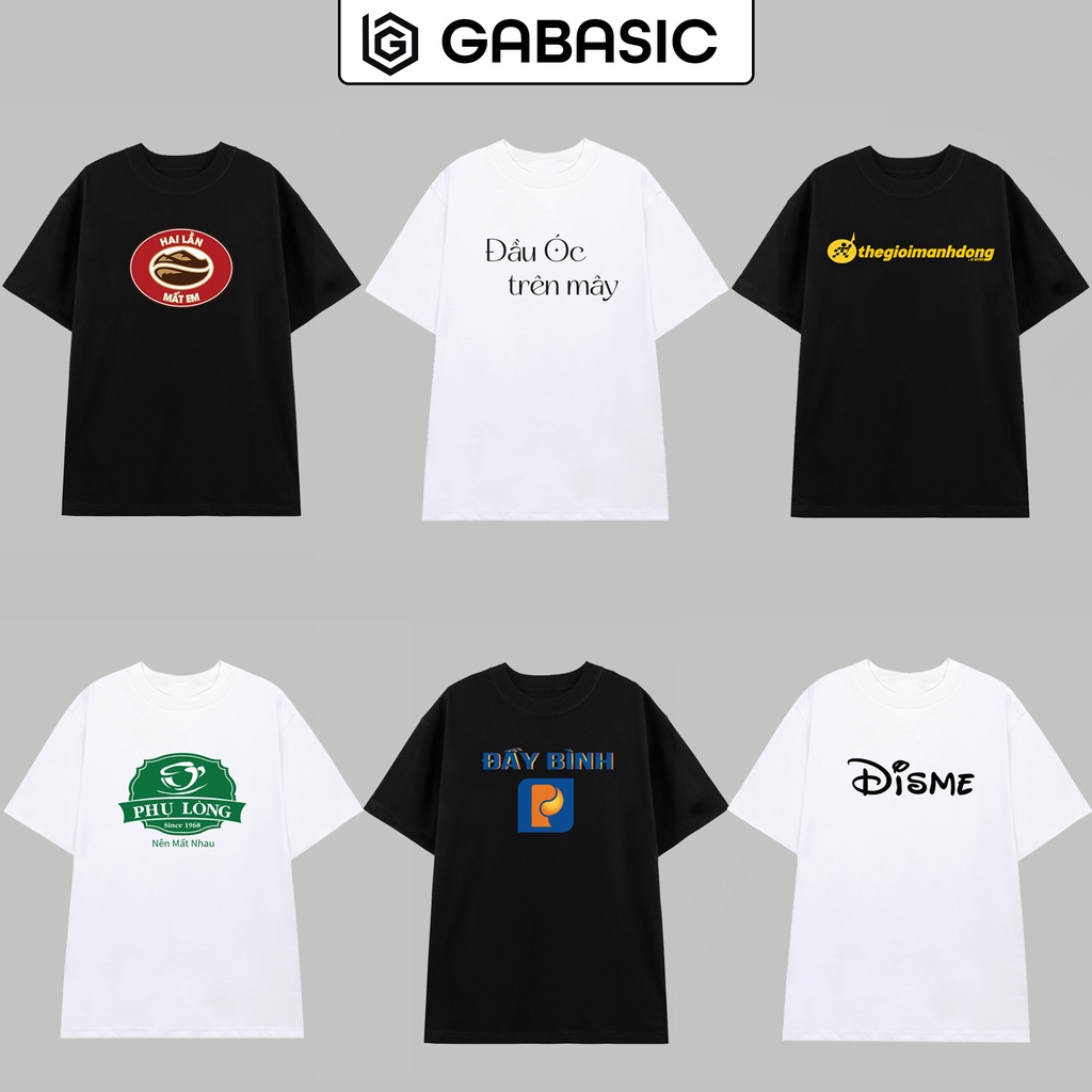 Áo Thun Nam Nữ Tấu Hài Bựa Thương Hiệu, Áo Phông Unisex Cotton 2 Chiều MÀU ĐEN TRẮNG Mặc Phong Cách Trẻ Trung Năng Động