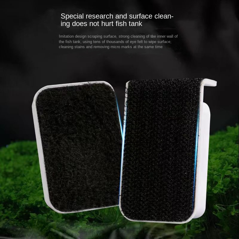 Bàn Chải Vệ Sinh Kính Bể Cá Từ Tính Mạnh Mẽ Không Ướt mini Cầm Tay