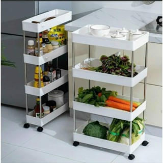 Kệ đựng đồ đa năng 3 tầng,4 tầng có bánh xe đẩy chuyên dụng cho spa, phòng tắm, bếp chất liệu inox cao cấp