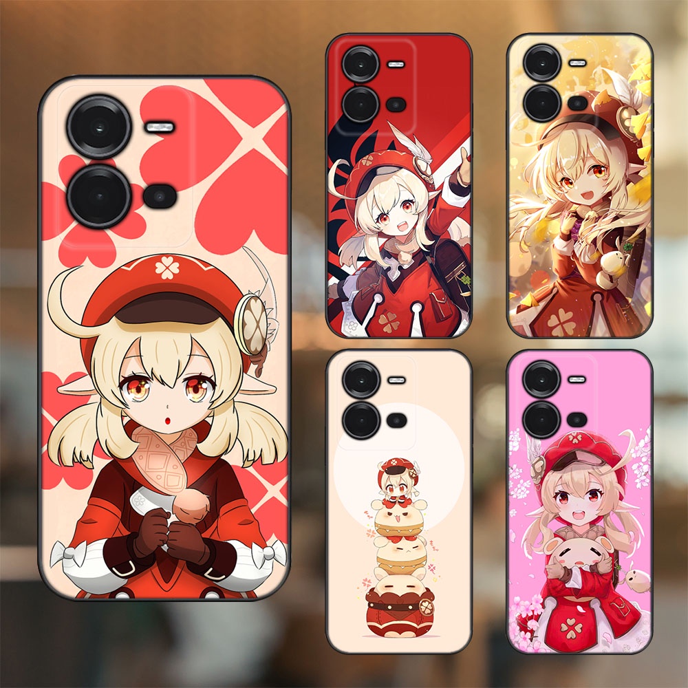 Ốp lưng Vivo V25 5G viền đen in hình Klee Genshin Impact