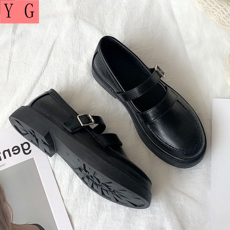 Giày Da lolita Phong Cách Thời Trang Hàn Quốc Có Size Lớn 35-44 41 42