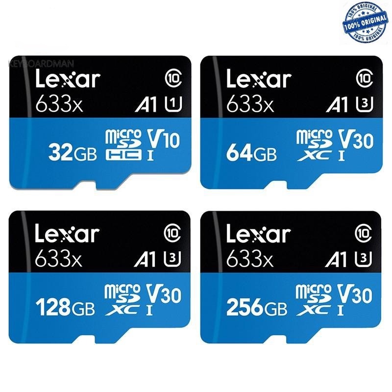 Thẻ Nhớ Tốc Độ Cao Lexar 633X 32GB 64GB 128GB 256GB TF MicroSD Class 10 Cho Camera DVR / Kỹ Thuật Số