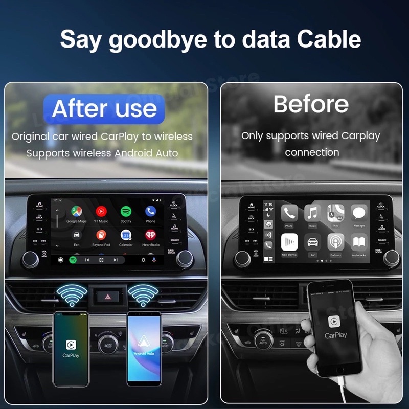 Carlinkit 4.0-Adapter Android Auto không dây & Carplay không dây cho màn hình nguyên bản. Model CPC200-CP2A
