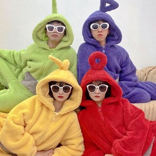 Bộ đồ Lông cừu trùm đầu teletubbies, đồ team siêu cute
