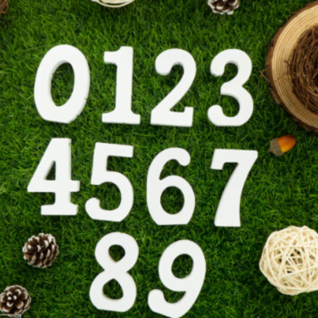 Bộ Chữ Số Decor Trang Trí 0 Đến 9 Gỗ Nhựa Pitech An Toàn Thân Thiện Môi Trường