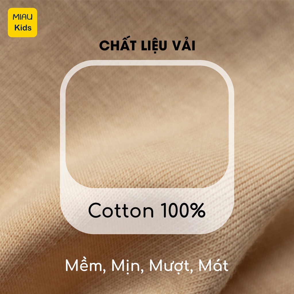 Áo Thun Trơn nhiều màu Cho Bé, Chất Thun Cotton Co Giãn Mềm Mịn Thoáng Mát Cho Bé mặc nhà đi học đi chơi - MiauKids