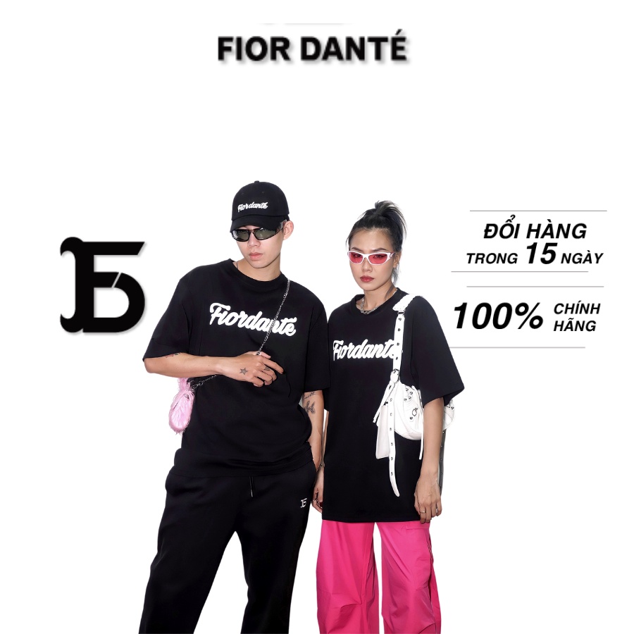 Áo thun Nam Local Brand Unisex FIOR EMBOSS T form rộng FIOR DANTÉ Màu Đen 100% Vải Cotton Thoáng Mát