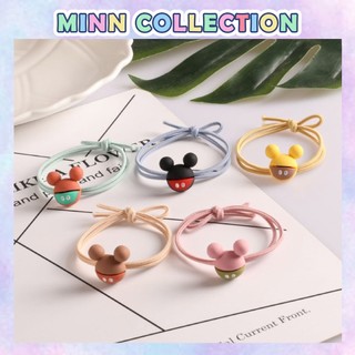 Dây cột tóc hình Mickey, thun buộc tóc bằng cao su co giãn nhiều màu dễ thương
