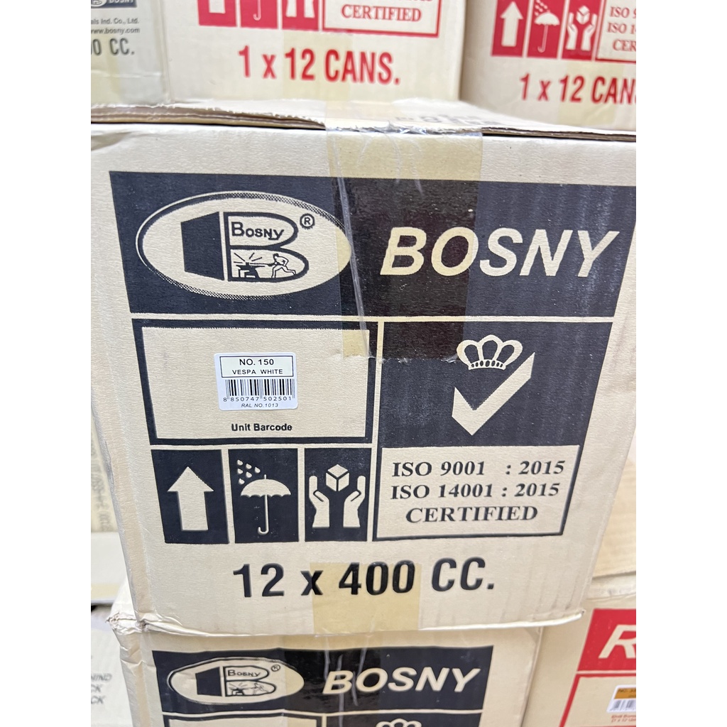 Sơn xịt cao cấp Bosny màu nhũ ánh vàng xe Vespa/Lead