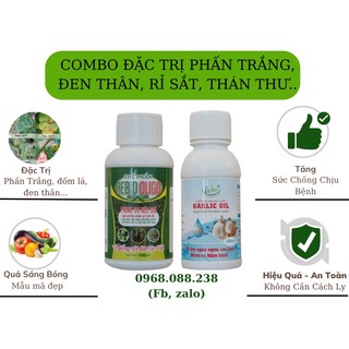 Combo 2 sản phẩm  𝐎𝐋𝐈𝐆𝐎 𝐯𝐚̀ 𝐆𝐀𝐑𝐋𝐈𝐂 𝐎𝐈𝐋 𝟏𝟎𝟎𝐦𝐥 💥CHÍNH HÃNG💥 Đặc trị đốm đen, thán thư, gỉ sắt, u sưng, đen thân...