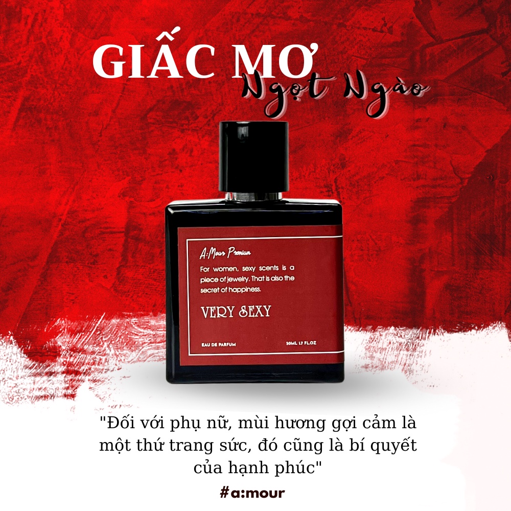 [Amour Very Sexy] Nước Hoa Nữ Nguyên Liệu Nhập Pháp Hương Thơm Quyến Rũ, Ngọt Ngào 50ml - Dạng Xịt