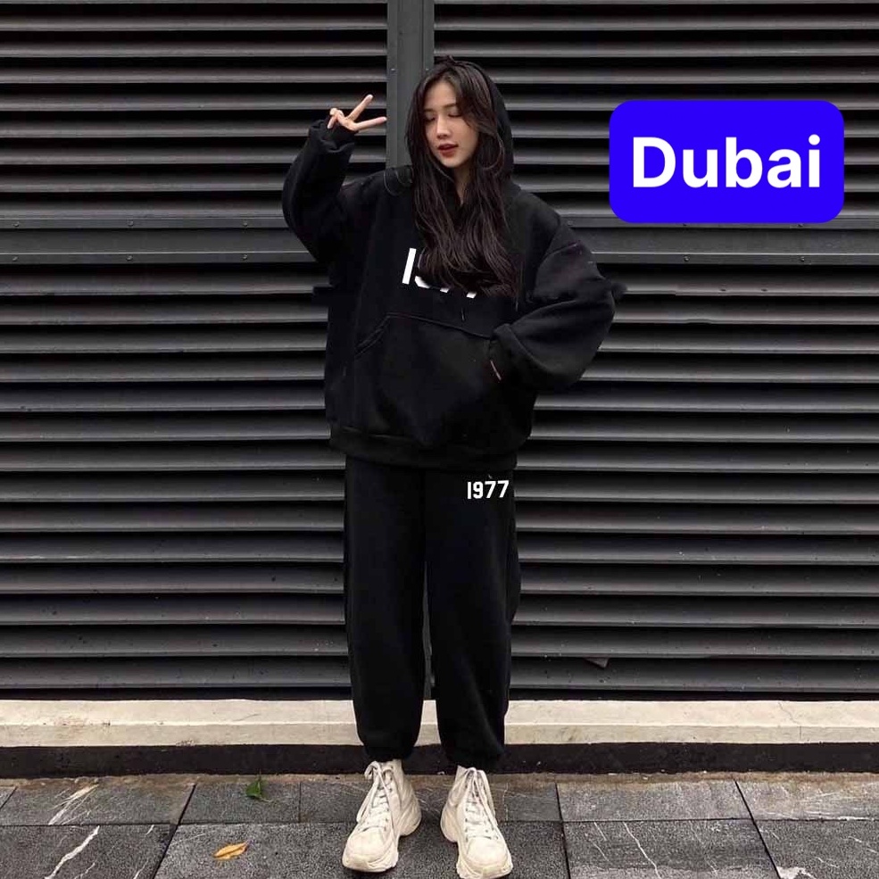 SÉT ĐỒ BỘ NAM NỮ HOODIE SWEATER NAM NỮ CHẤT THUN NỈ DA CÁ DÀY 1977 CHỐNG LẠNH NẮNG, NÓNG ĐÔNG HÈ XỊN SÒ MỚI - DUBA