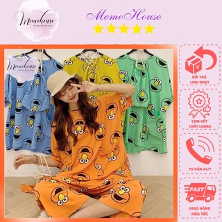 Đồ Bộ Pijama Thun Cotton LỬNG - TẶNG kèm túi nhỏ (Form dưới 70kg)