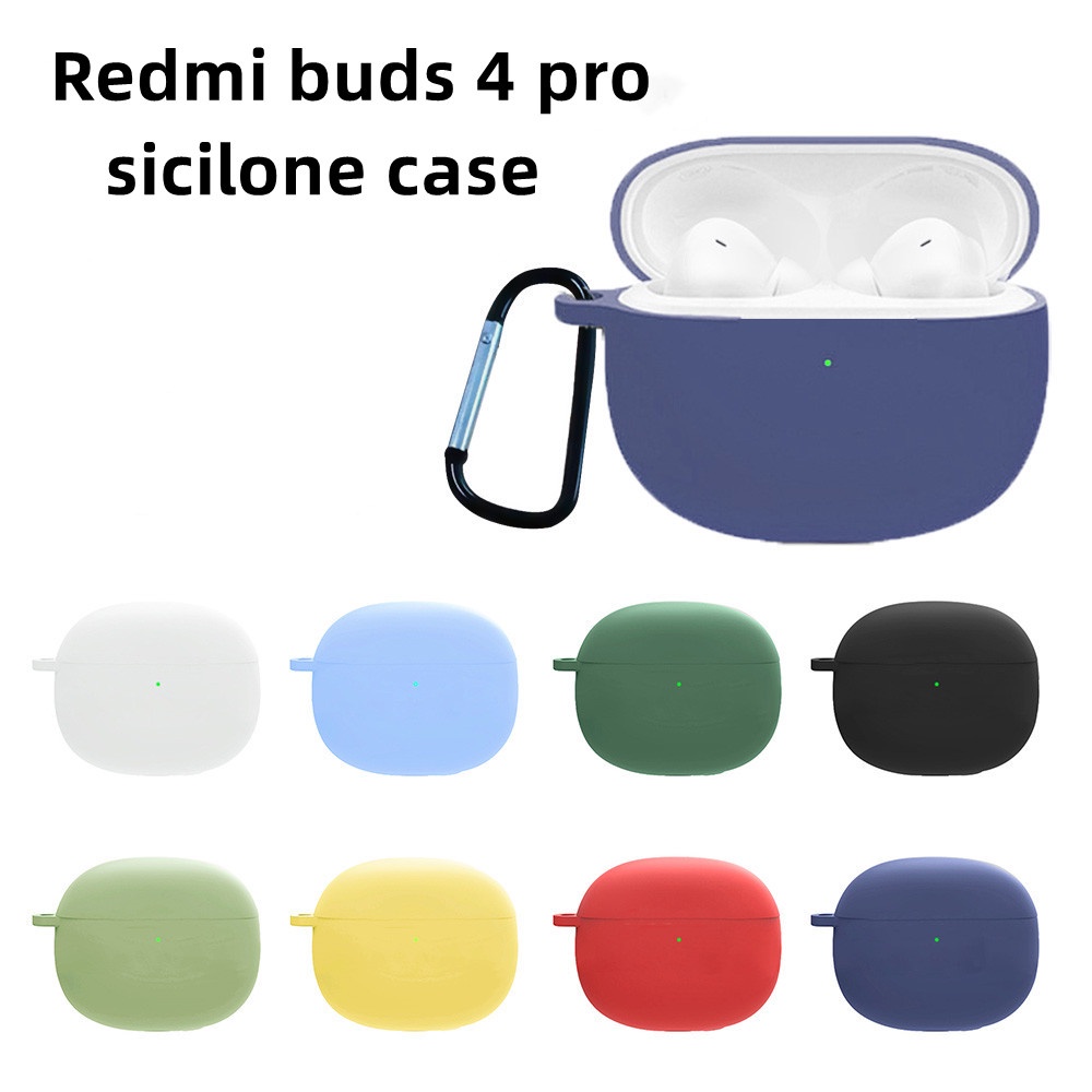 Vỏ Bảo Vệ Hộp Sạc Tai Nghe redmi buds 4 pro Không Dây Bằng Silicon Chống Sốc Chống Bụi Có Thể Giặt
