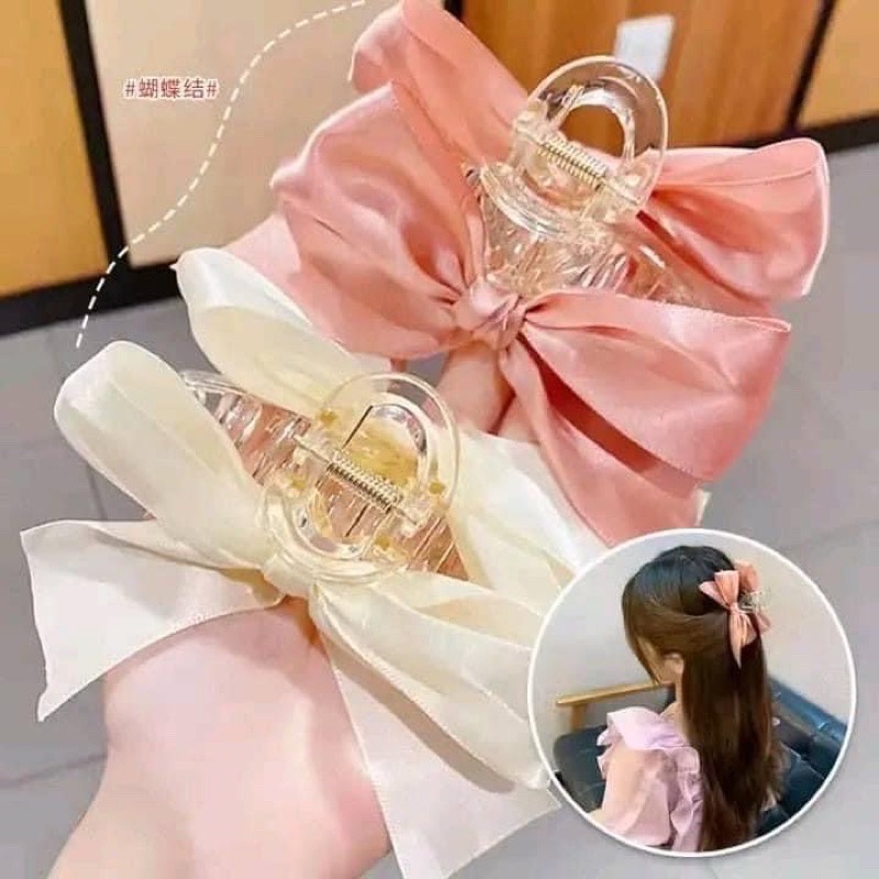 Kẹp Tóc Hình Cá Mập Thắt Nơ Sau Lưng Hàn Quốc 1 Cái