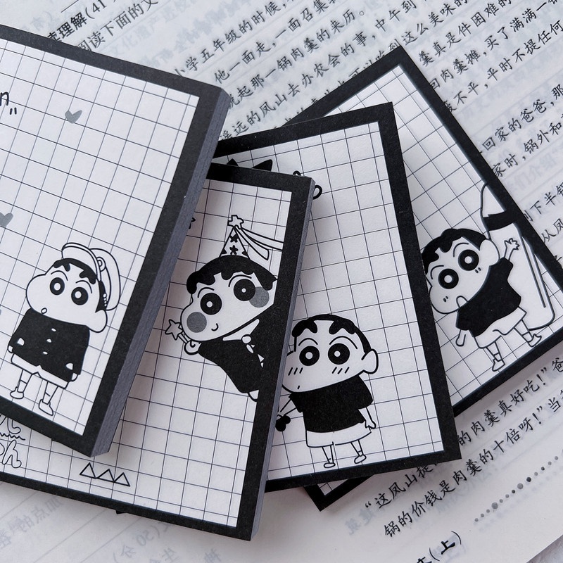 Giấy Nhớ Cute Hình Shin Note Nhiều Màu Đồ Dùng Học Tập Sáng Tạo Vintage VPK20