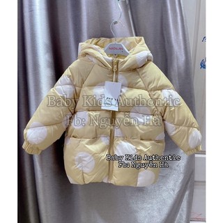 Áo phao trần bông lót nỉ bé gái 9/12m 12/18m 3/4y