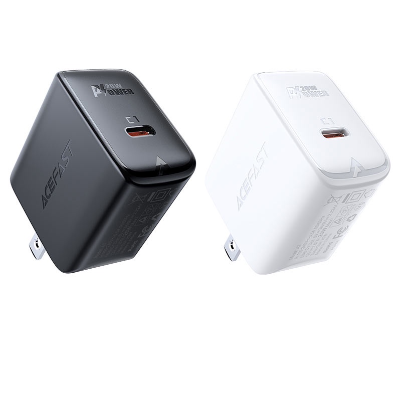 Sạc ACEFAST A3 công suất 20W 1 cổng USB-C hỗ trợ sạc PD3.0, sạc nhanh từ iPhone 8 trở lên - Hàng chính hãng