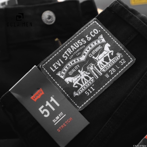 Quần Jean LEVIS PREMIUM 511 Đen Hàng Xuất Xịn CÓ BIG SIZE cao cấp Dolamen