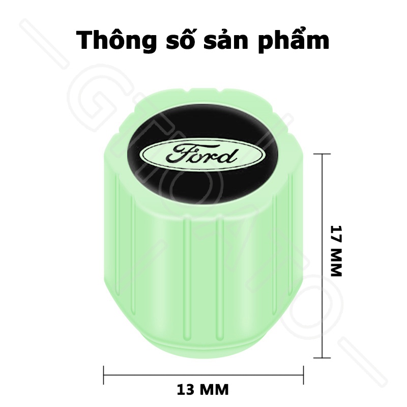 GTIOATO Nắp Van Lốp Ô Tô Phát Quang NắP Van LốP Ô Tô NắP ChụP Van Ô Tô Nắp Van Lốp Xe Chống Bụi NắP Van Ô Tô Phụ KiệN Xe HơI Cho Ford Ranger Focus Everest Transit Fiesta Ecosport Mustang Raptor Explorer Bronco Mondeo Tourneo Expedition