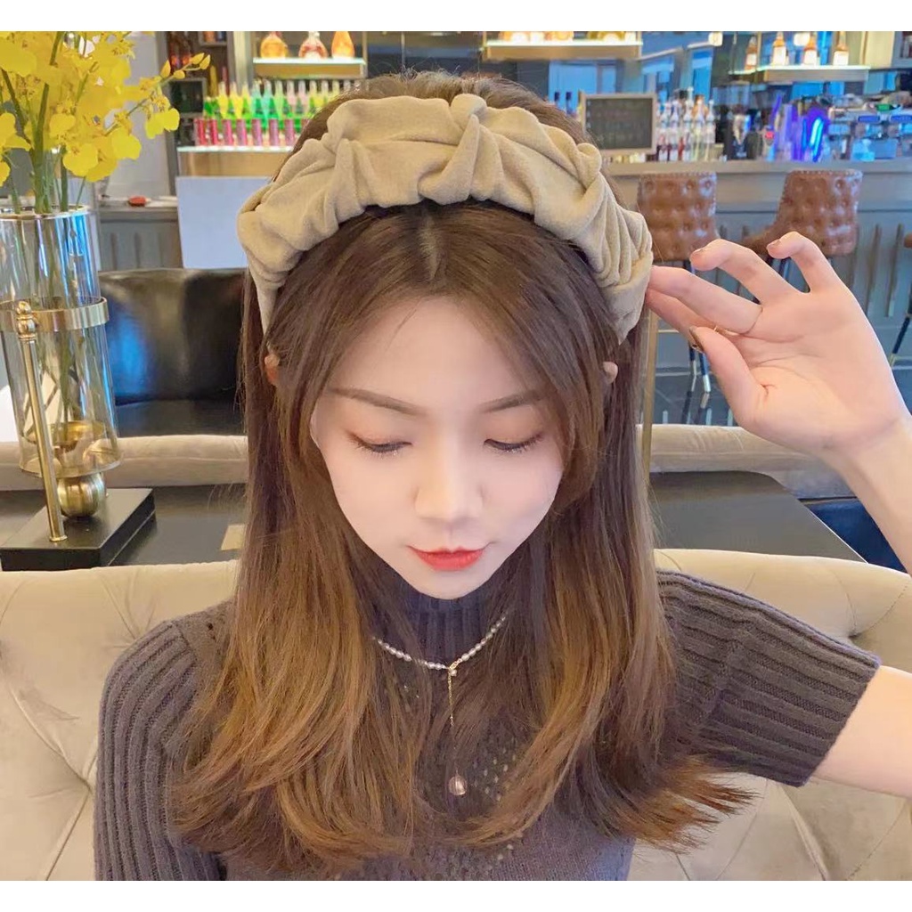 Băng Đô Cài Tóc Phủ Lông Thời Trang Thanh Lịch Cho Nữ