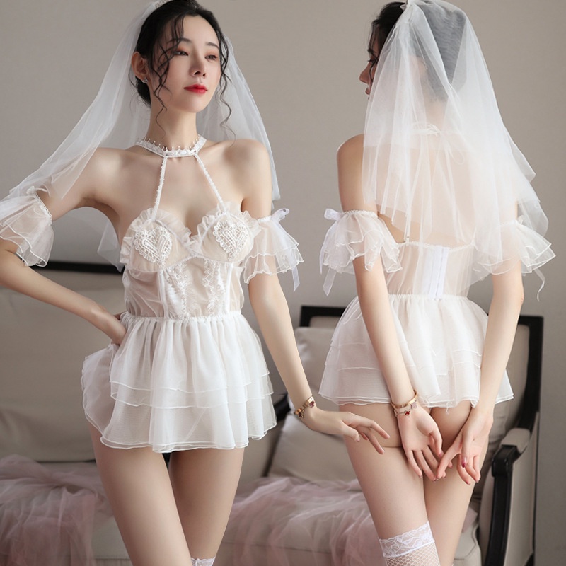 Bộ cosplay cô dâu quyến rũ sexy gợi cảm 346  Bộ ngủ sexy
