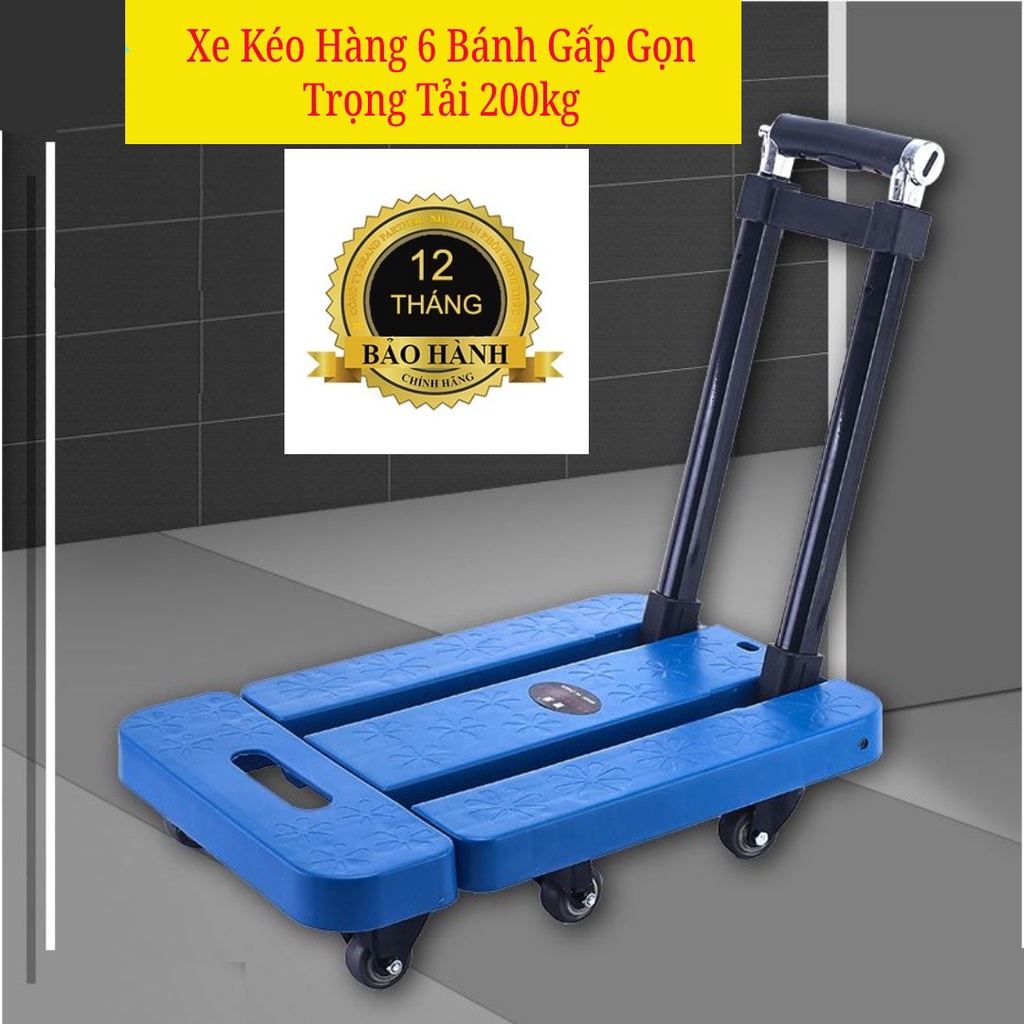 Xe Kéo Hàng 6 Bánh Gấp Gọn Trọng Tải 200kg