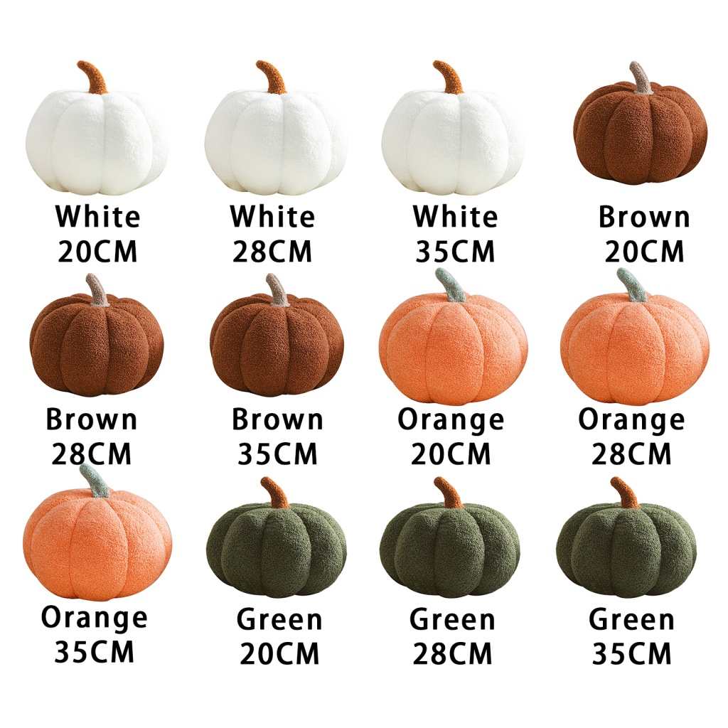 Gối Bông Bằng Cotton Lông Cừu PP Hình Quả Bí Ngô Trang Trí Halloween