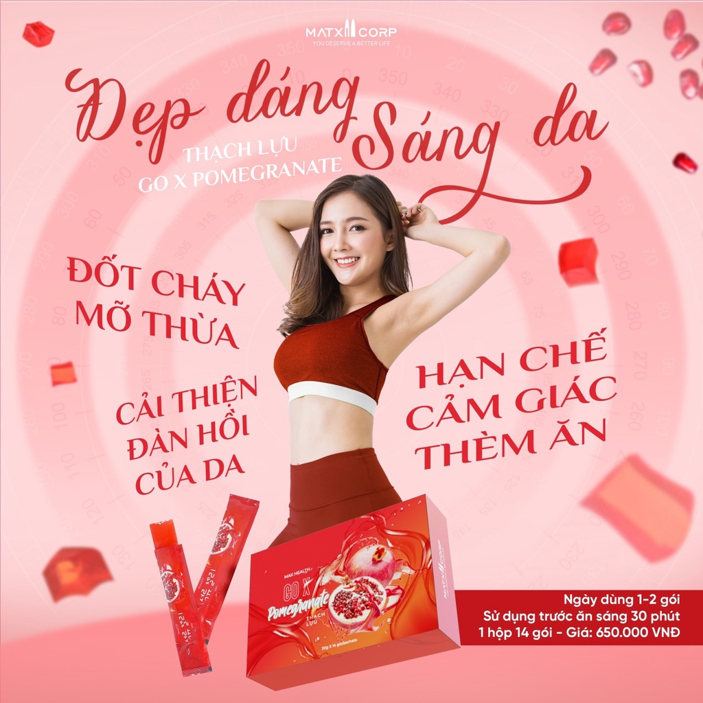 🍒Thạch lựu giảm cân Matxi Corp giúp giảm cân và trẻ hóa làn da, giúp làn da trắng sáng, mịn màng, khỏe đẹp