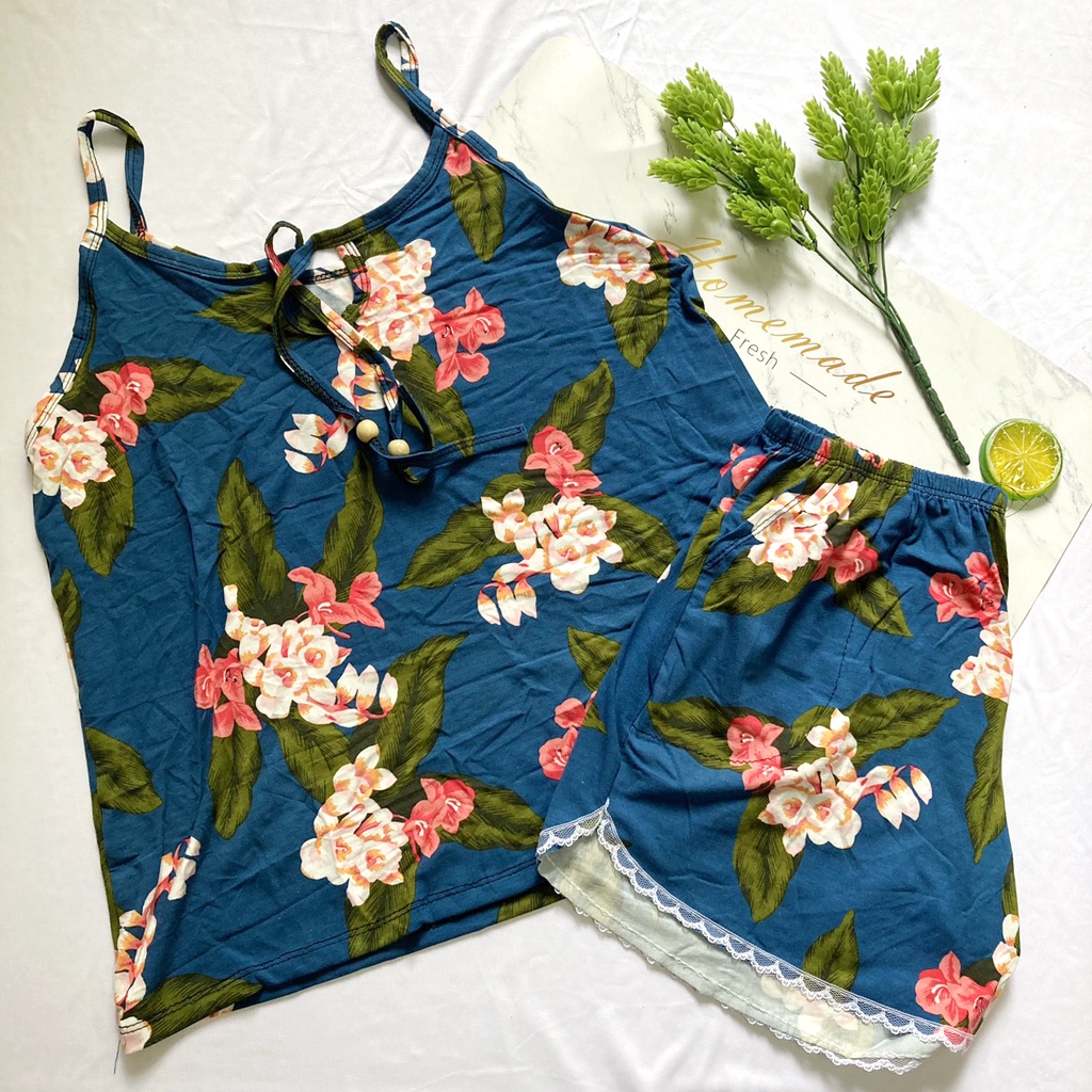 BỘ THUN LẠNH 2 DÂY CHO NỮ FREESIZE 42-48kg ĐỒ BỘ NGỦ BỘ MẶC NHÀ NỮ - 2DAYHOT