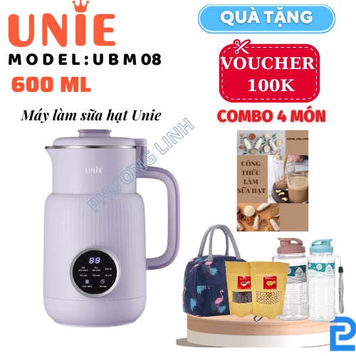 Máy làm sữa hạt mini UNIE UMB08 600W (New 2022) - Hàng chính hãng - Bảo hành 12 tháng