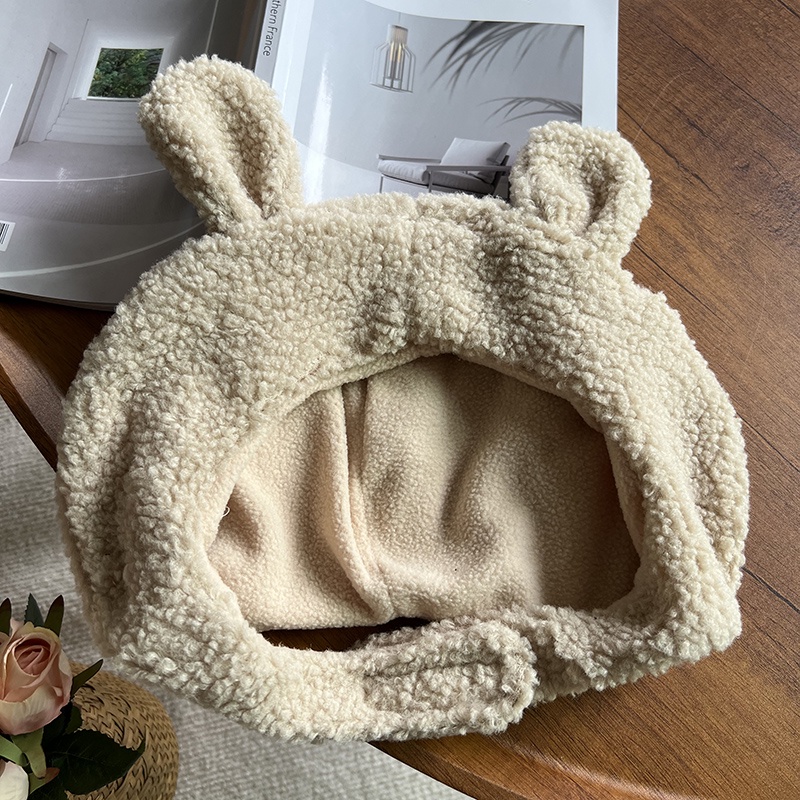 Mũ Lông Giữ Ấm Tai Thỏ Dễ Thương Cho Nữ