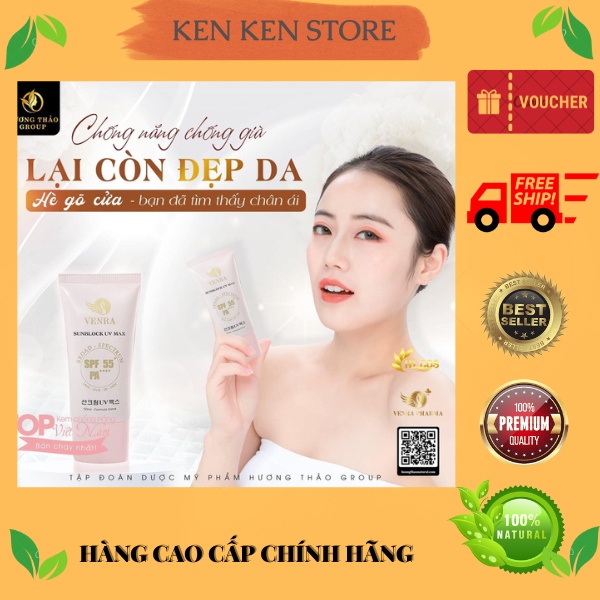 Kem chống nắng Venra sunblock UV Max, kem chống nắng sinh học
