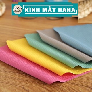 Khăn lau kính lau mắt kính cận râm thời trang HAHA  đa năng chuyên dụng vải lụa da lộn sợi nhỏ làm sạch đánh bóng bề mặt