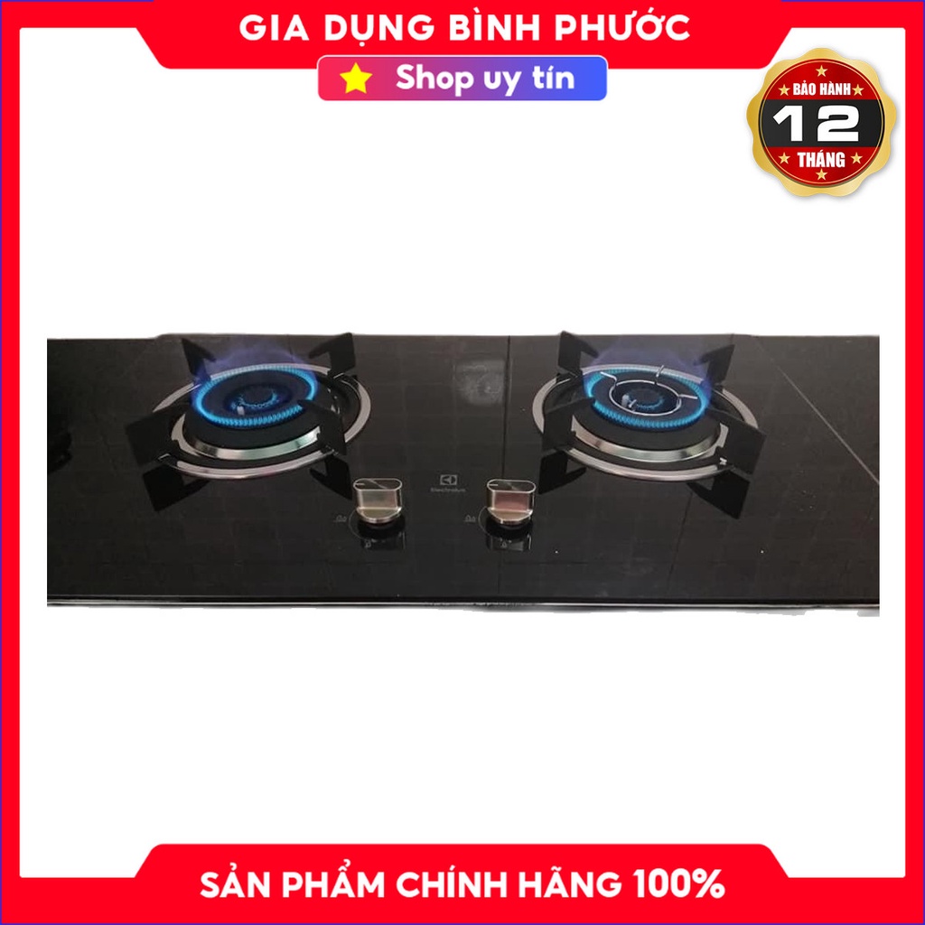 Tr bày Mới 98-99%-Bếp gas âm Electrolux EHG723BA+Tặng dây gas,Tiết kiệm gas,Đánh lửa IC,an toàn,Có đầu hâm