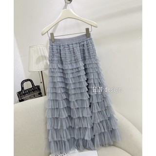 Chân váy xếp ly tầng cạp chun