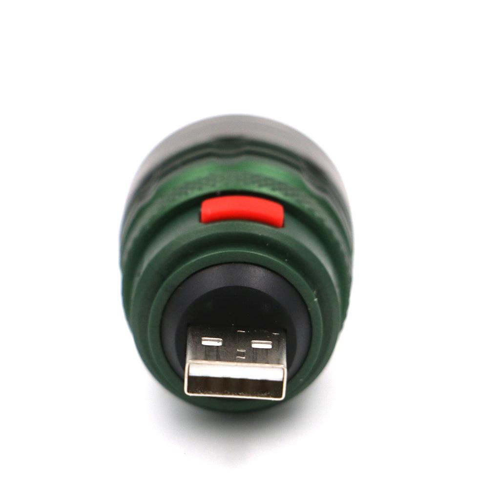 Đèn Pin 3 Bánh Răng Mini Bằng Hợp Kim Nhôm Giao Diện USB