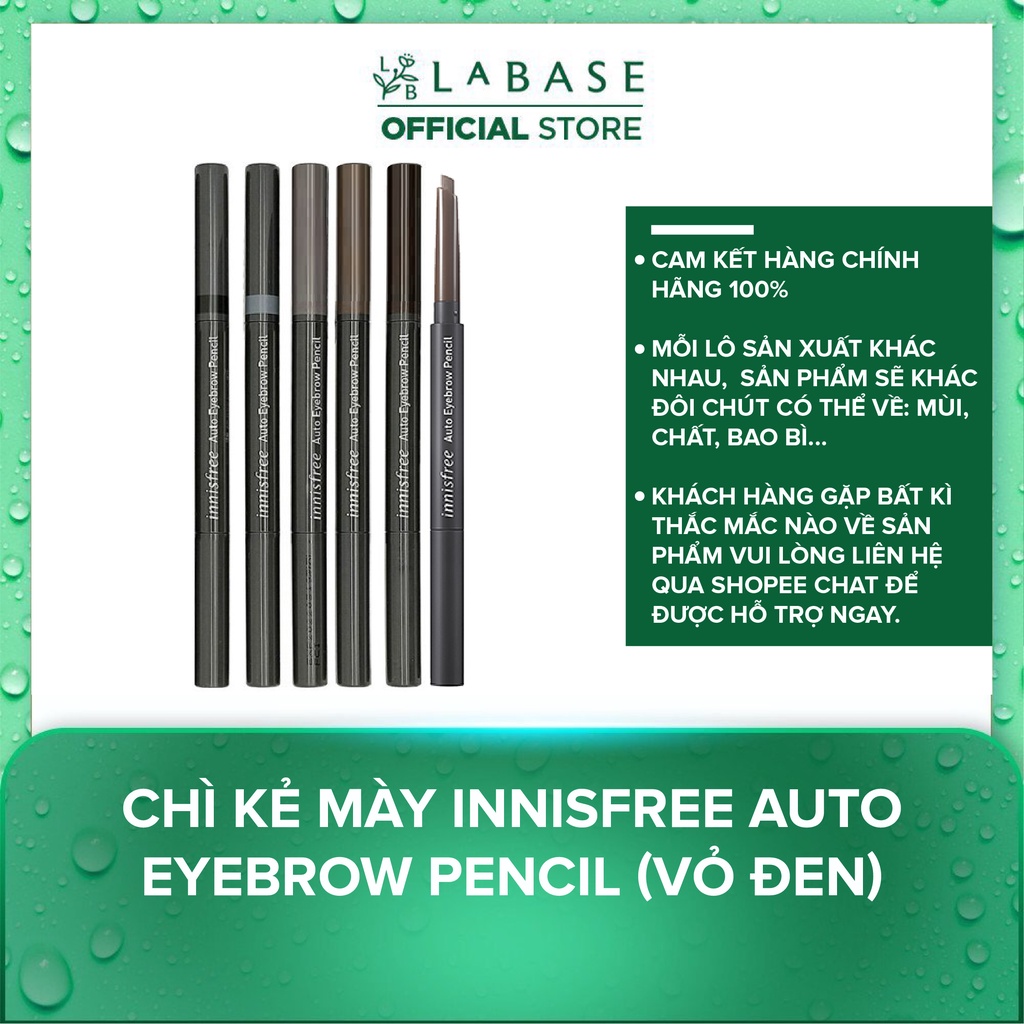 Chì kẻ mày innisfree Auto Eyebrow Pencil (vỏ đen)