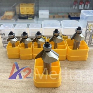Mũi phay gỗ vát cạnh 45 độ ổ bi cốt 1/4"(6.35mm) và 1/2"(12.7mm) Arden (tùy chọn size)