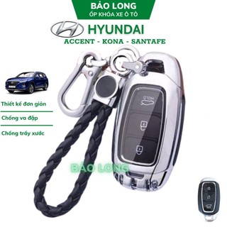 (Xả kho) Ốp kim loại lót cao su trong suốt cho Hyundai Accent, Santafe 2020, Kona 2021