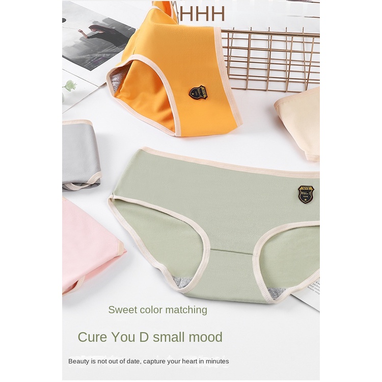 Quần Lót Nữ Cotton Dệt Kim - Quần Chip Nữ kháng khuẩn thoáng mát đính nơ xinh tôn vòng