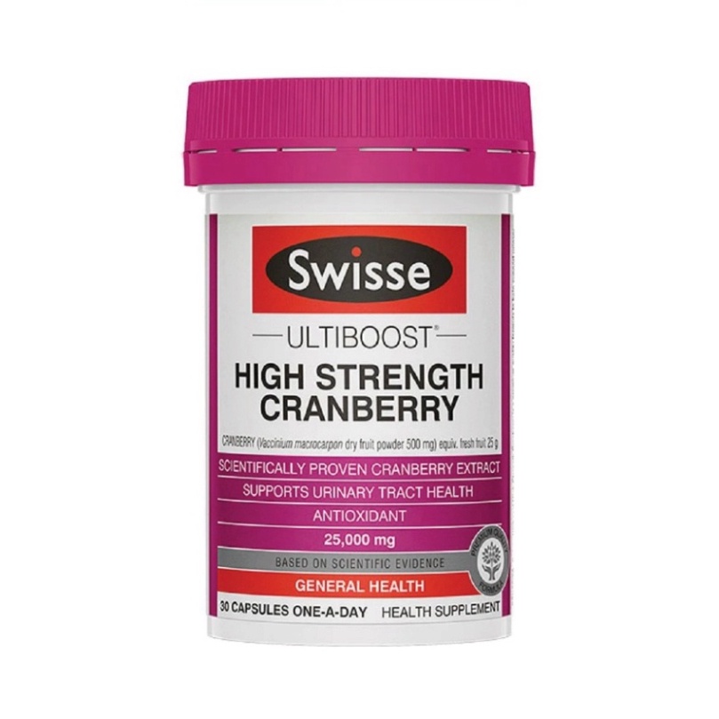Viên Uống Tăng Cường Sức Khỏe Đường Tiết Niệu Swisse Ultiboost High  Strength Cranberry 30viên - Vitamin